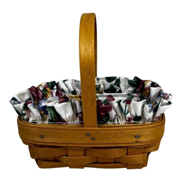 Vintage Longaberger 1995 Horizon of Hope Basket Combo Liner Protector Handle - Picture 3 of 5